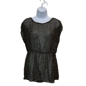 Francesca’s Sheer Tunic Top‎ size M
